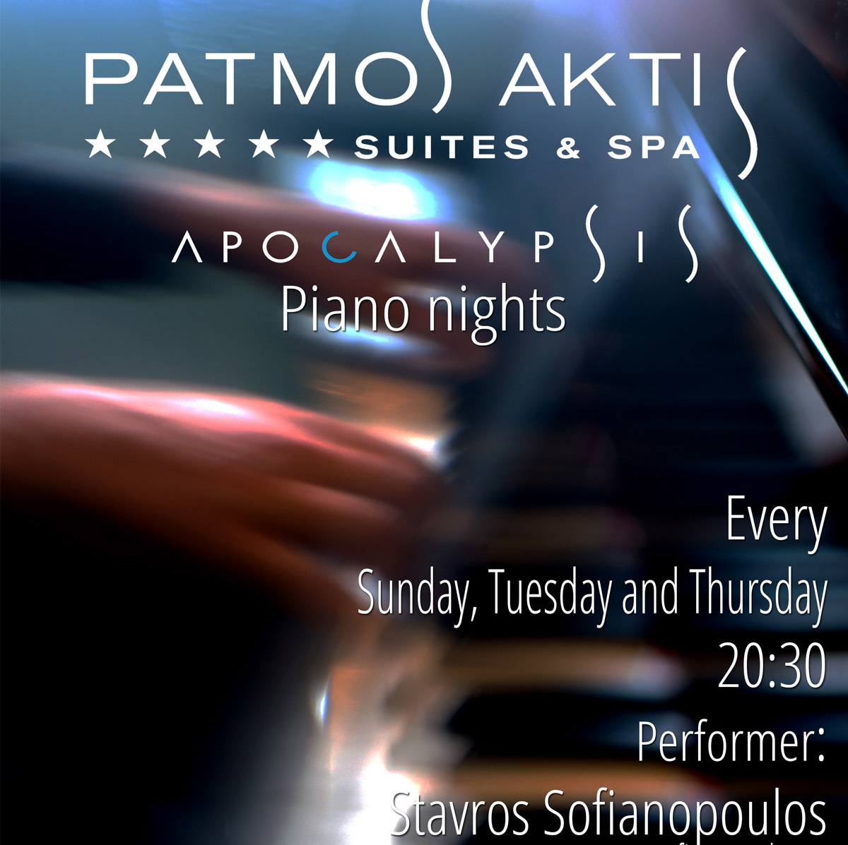 Summer 2017 Patmos Aktis Piano Nights